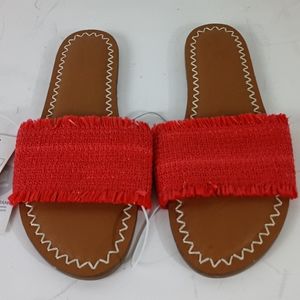 Women's Red Luciana Woven Slide Sandals various size - Universal Thread
